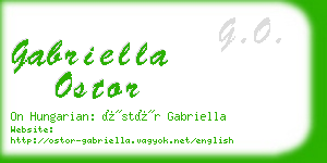 gabriella ostor business card